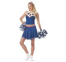 costume patriotic cheerleader blue